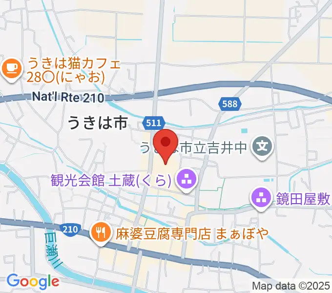 白壁ホールの地図