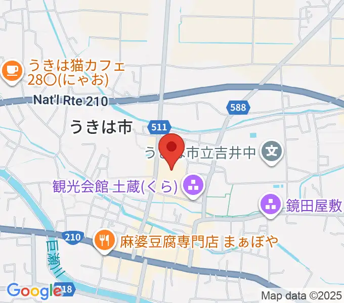 白壁ホールの地図