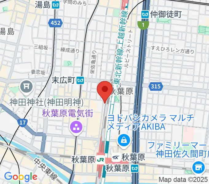 TAIKO-LAB 秋葉原の地図