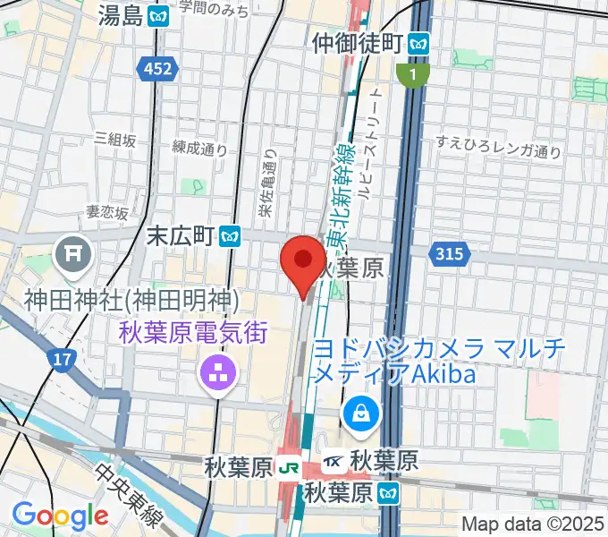 TAIKO-LAB秋葉原の地図