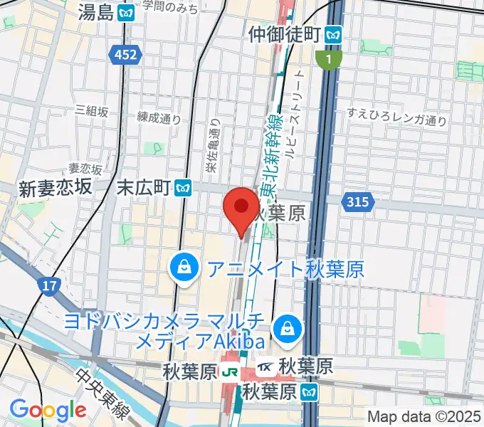 TAIKO-LAB秋葉原の地図