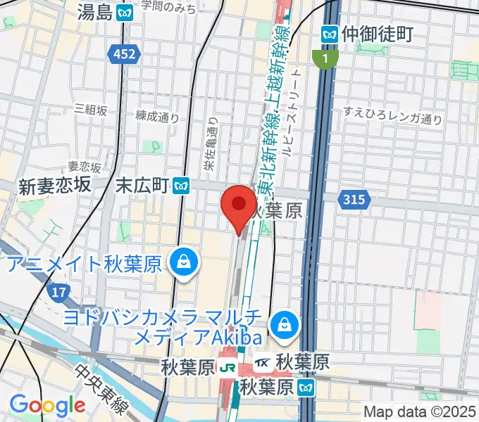 TAIKO-LAB秋葉原の地図