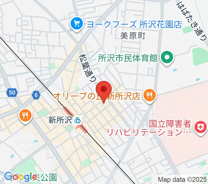 Y.Y Music Studio 新所沢店の地図