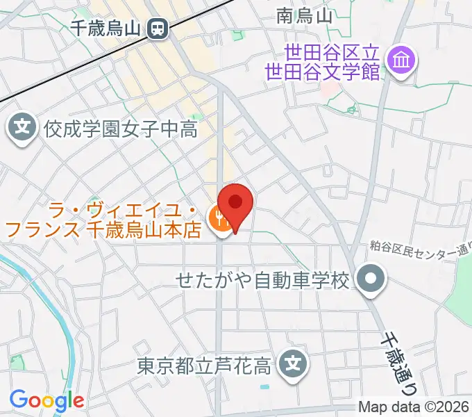 ユリミュージックキャンパス千歳鳥山教室の地図