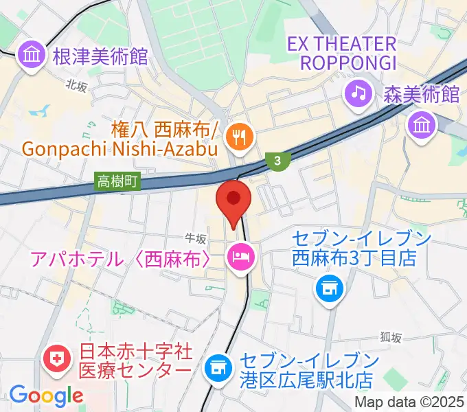 霞町音楽堂の地図