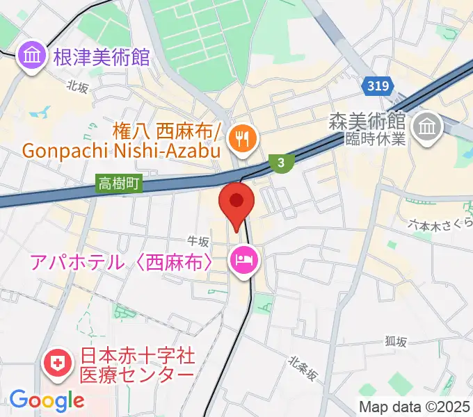霞町音楽堂の地図