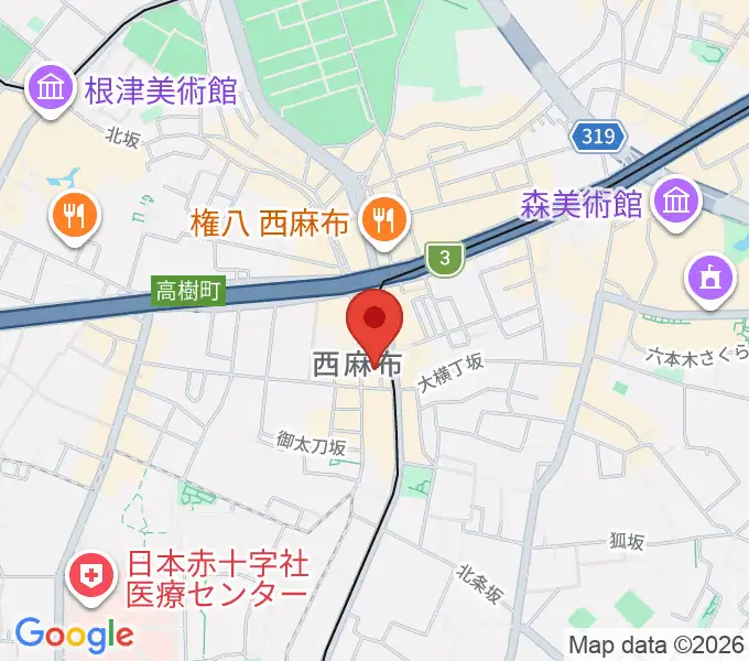 霞町音楽堂の地図