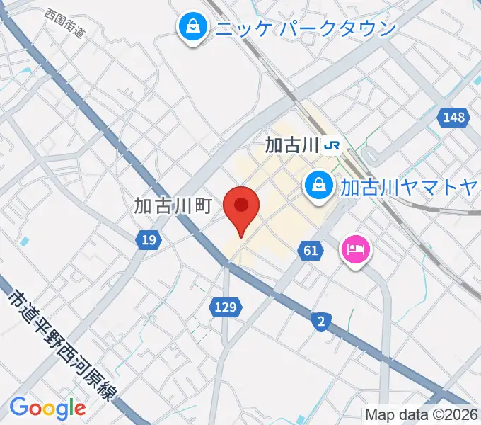 ヤマハミュージック 加古川センターの地図