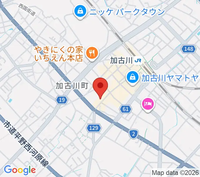 ヤマハミュージック 加古川センターの地図