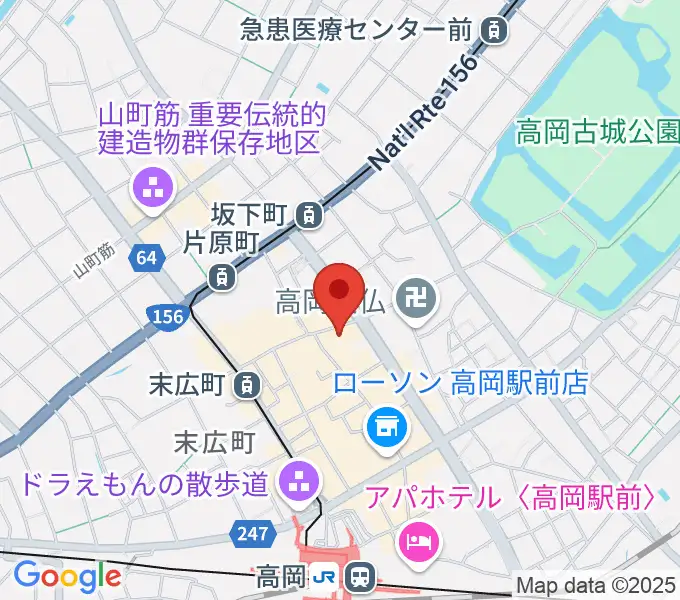 御旅屋座の地図