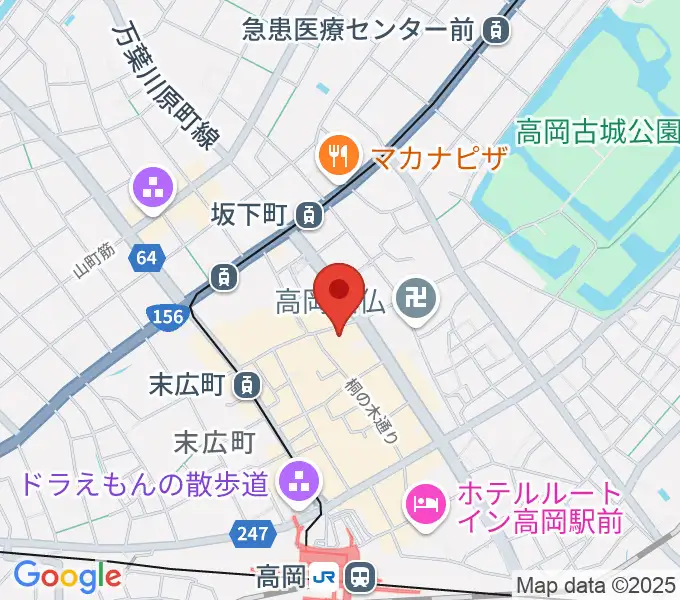 御旅屋座の地図