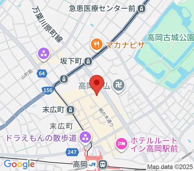 御旅屋座の地図