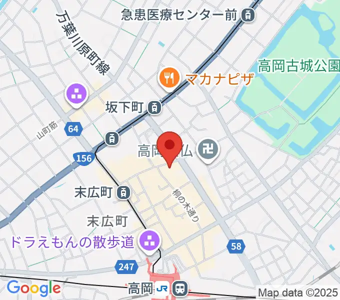 御旅屋座の地図