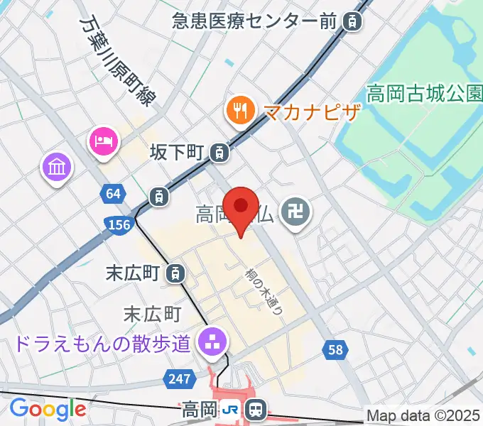 御旅屋座の地図