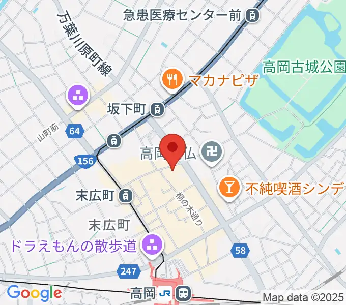 御旅屋座の地図