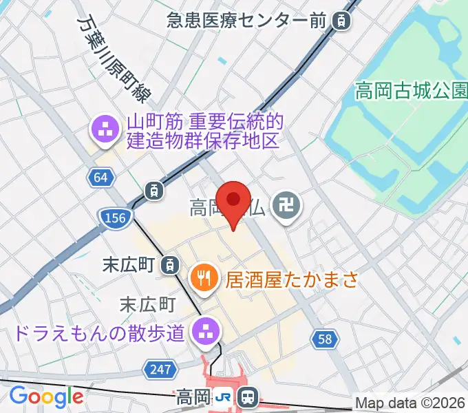 御旅屋座の地図