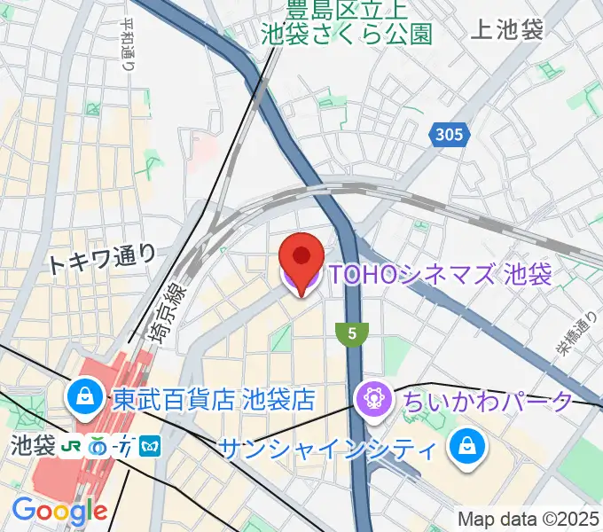 TOHOシネマズ池袋の地図