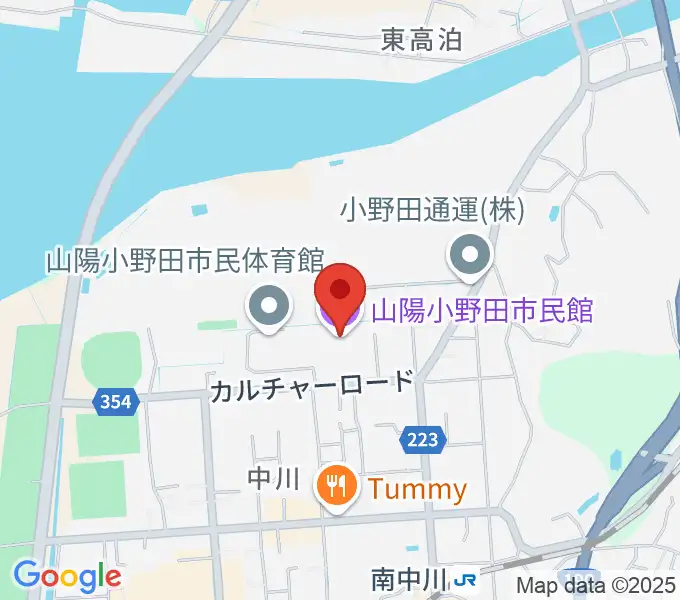 山陽小野田市民館の地図