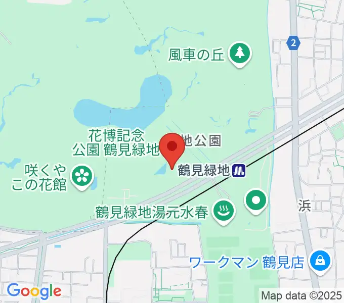 ハナミズキホール（水の館ホール）の地図