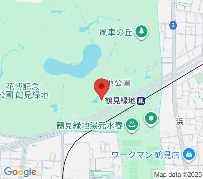 ハナミズキホールの地図