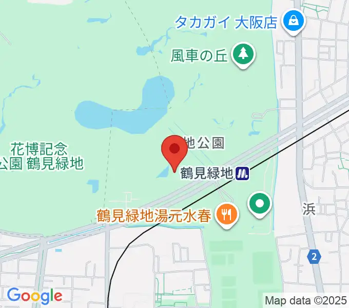 ハナミズキホールの地図