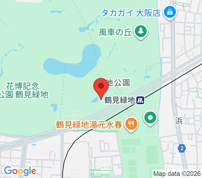 ハナミズキホールの地図