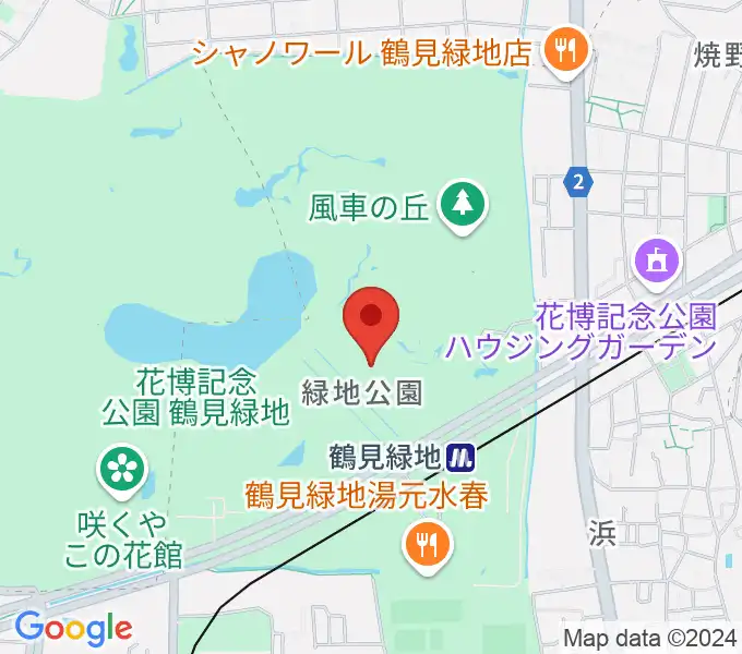 花博記念ホールの地図