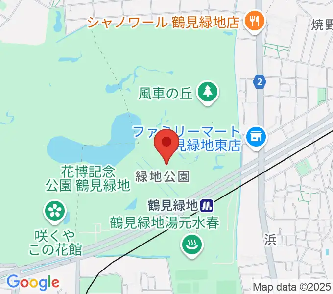 花博記念ホールの地図