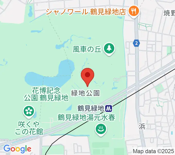 花博記念ホールの地図