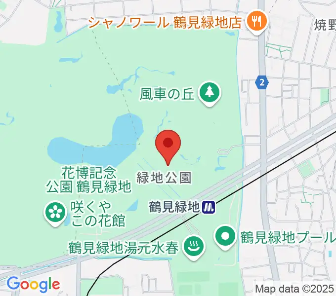 花博記念ホールの地図