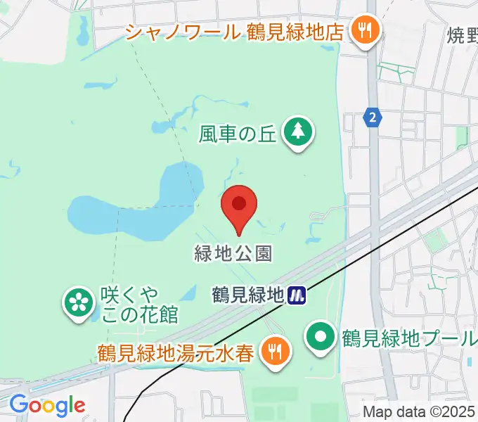 花博記念ホールの地図
