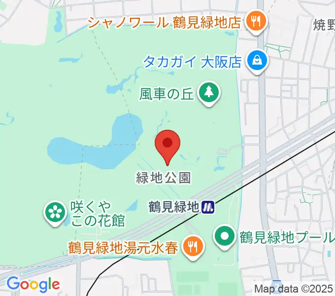 花博記念ホールの地図