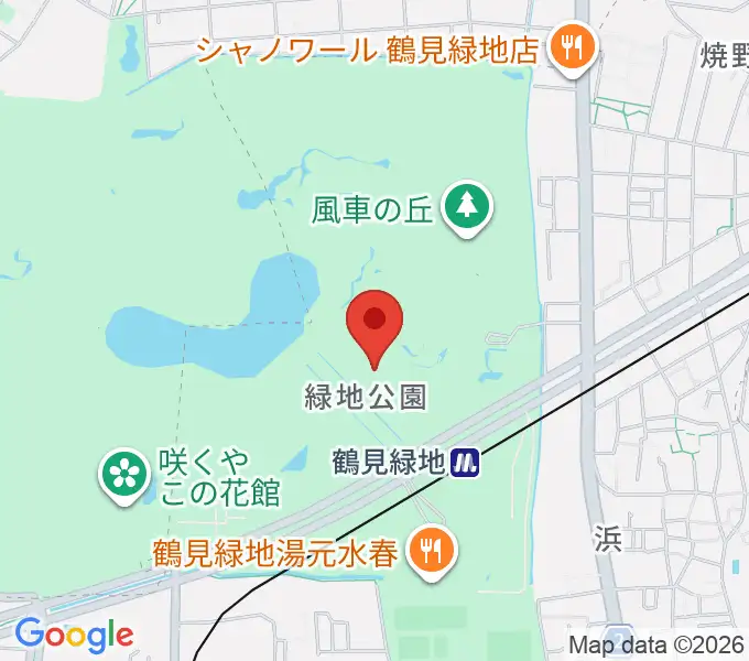 花博記念ホールの地図