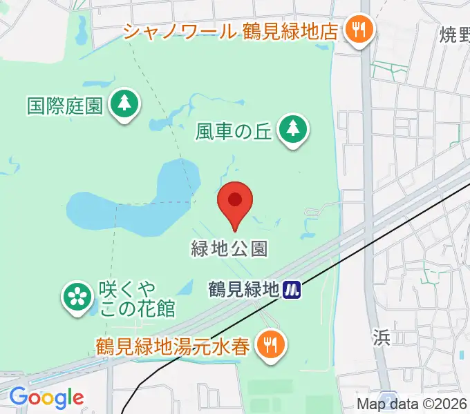 花博記念ホールの地図