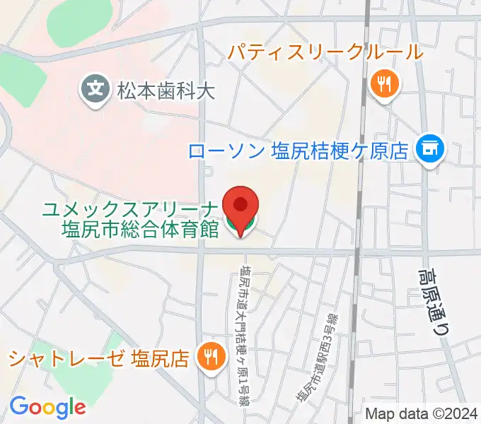 ユメックスアリーナの地図