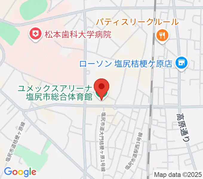 ユメックスアリーナの地図