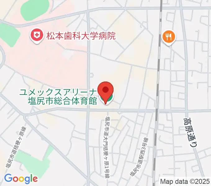 ユメックスアリーナの地図