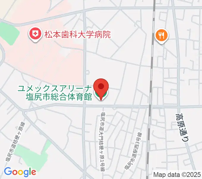 ユメックスアリーナの地図