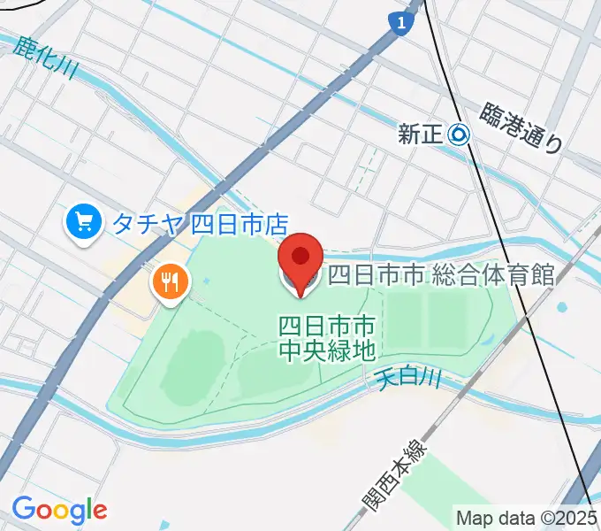 相好アリーナ四日市の地図