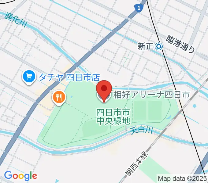 相好アリーナ四日市の地図