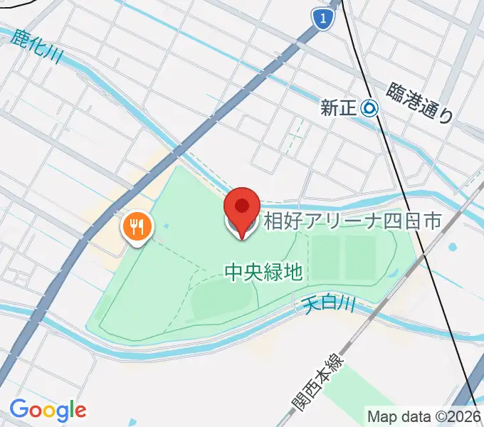 相好アリーナ四日市の地図