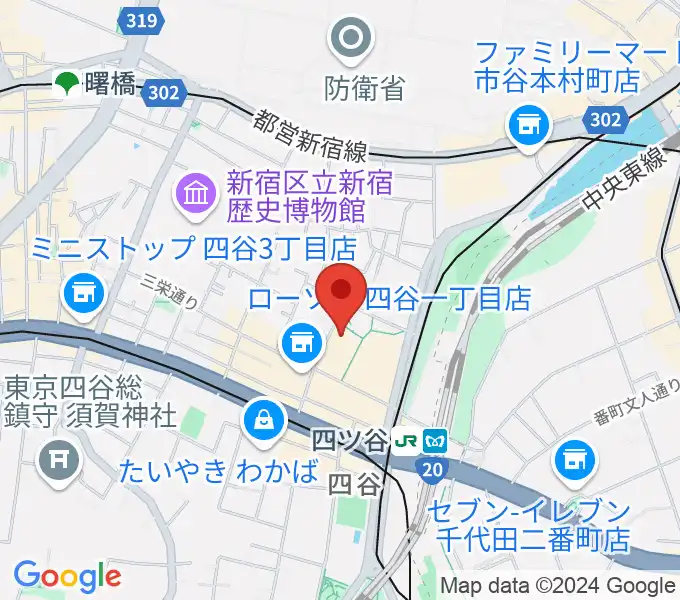 四谷スポーツスクエアの地図