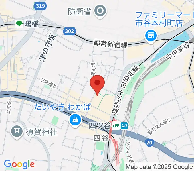 四谷スポーツスクエアの地図