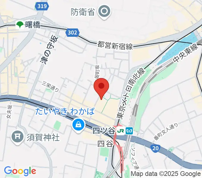四谷スポーツスクエアの地図