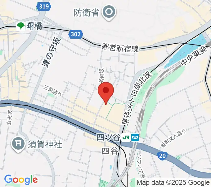 四谷スポーツスクエアの地図