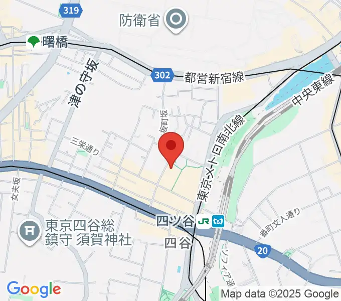 四谷スポーツスクエアの地図