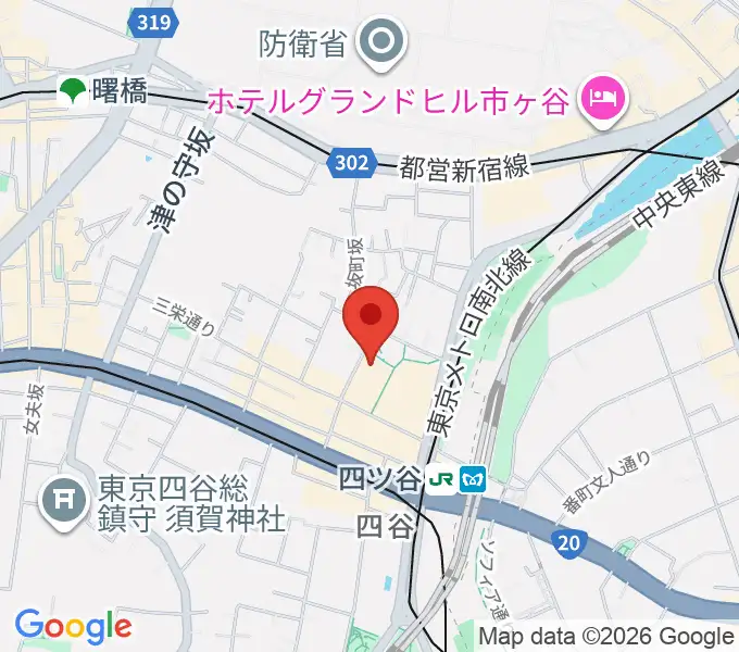 四谷スポーツスクエアの地図