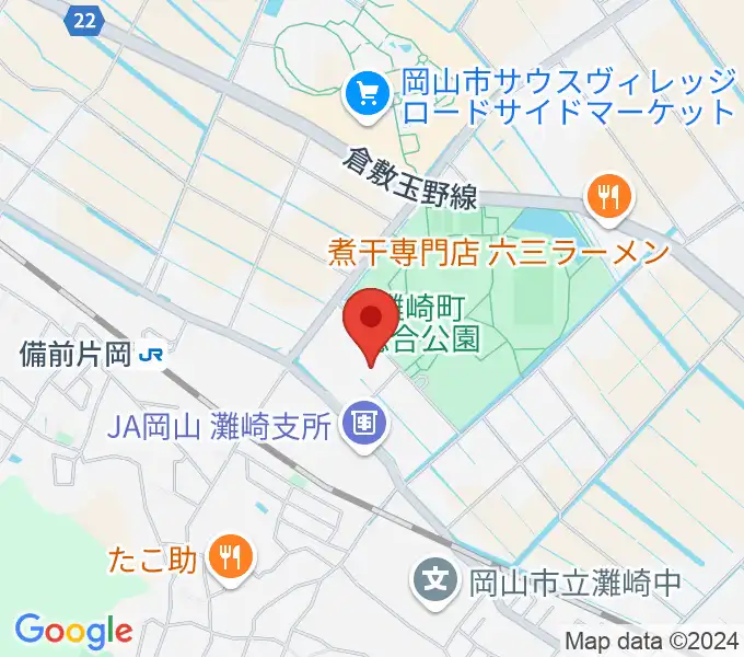 岡山市灘崎文化センターの地図