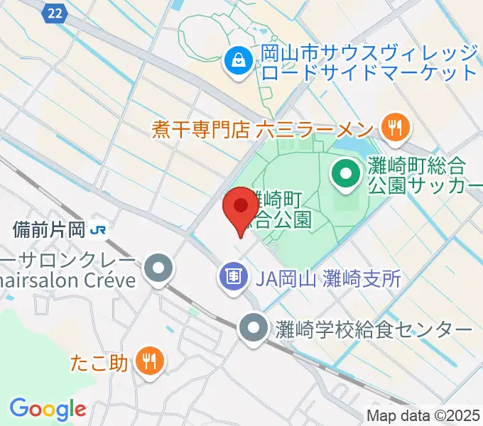 岡山市灘崎文化センターの地図