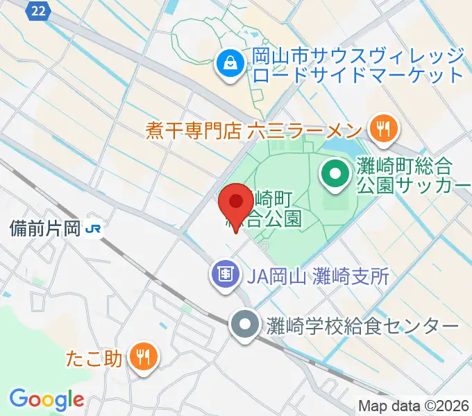 岡山市灘崎文化センターの地図